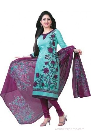 Shree Ganesh Cotton Printed Salwar Suit Dupatta Material(Un-stitched)